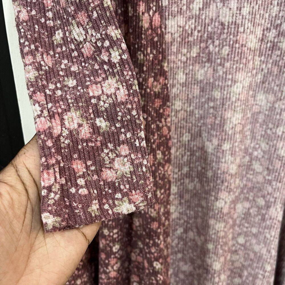 Lularoe Floral Longsleeve Ribbed Cardigan Size XS Pockets - Picture 4 of 7
